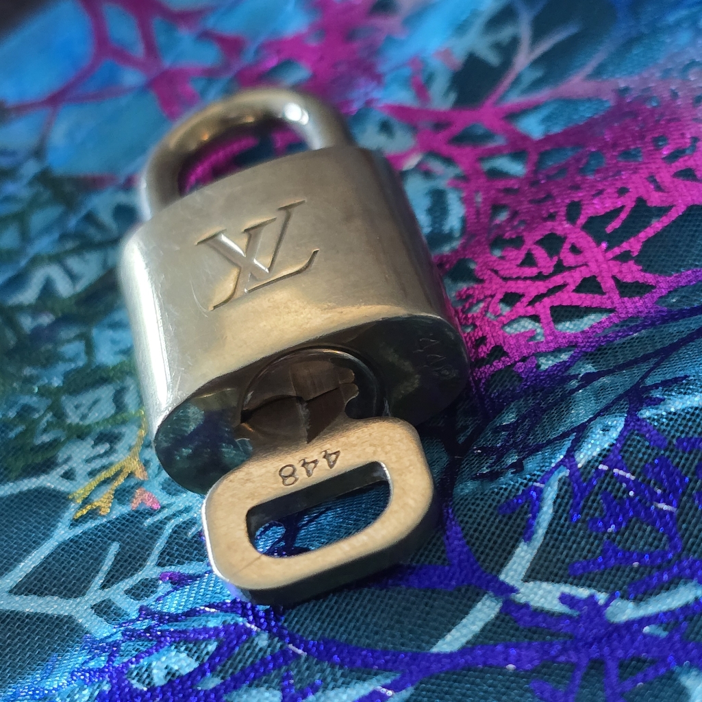 Rare 400 Series #448 Louis Vuitton Gold/Brass Padlock With Key